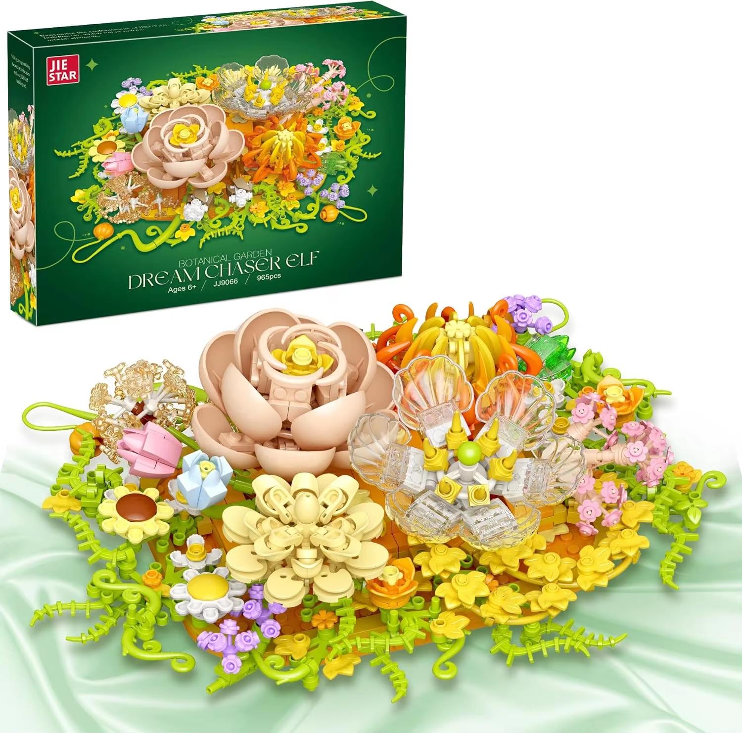 

EDUCIRO Botanical Collection Construction Blocks 3D Construction Package Rose Bouquet Flowers DIY Artificial Bouquet Collection Home Decoration United States
