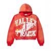 Europe, America 2025 American Graffiti Printing Men's and Women's Loose Casual Zipper Hooded Sweater Trendy Brand