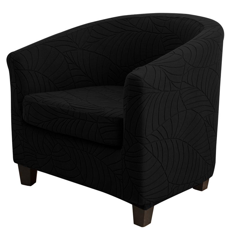 Jacquard Tub Chair Cover Elastic Club Bar Sofa Covers Living Room Accent Armchair Slipcovers Furniture Protector Non-Slip