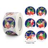 500 Pieces/Roll Gift Box Packing Labels Stickers Paper Christmas Themed Santa Claus Stickers Paper DIY Round Decal