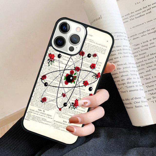 Atom Chemistry Science Phone Case Back Cover for iPhone 17 Air 16 15 14 13 11 12 Pro Max Plus Fundas Coque