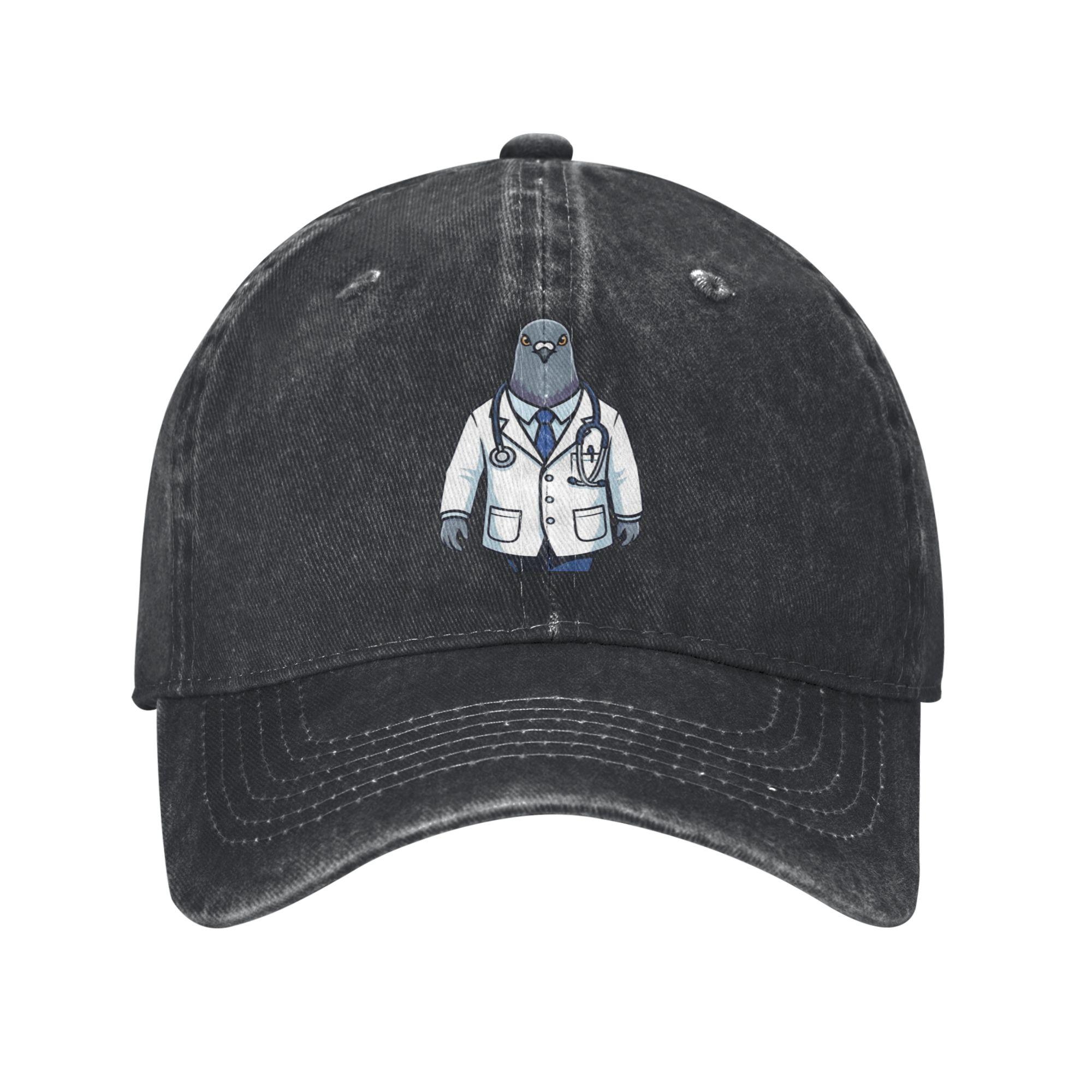 Pure Color Dad Hats Funny Tuff Doctor Vector Character Womens Hat Sun Visor Baseball Caps Pigeon Meme Peaked Cap One Size