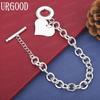 925 Sterling Silver Heart-shaped Bracelet Fashion Wedding Jewelry