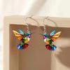 Contemporary Jewelry Hummingbird Drop Earrings Stylish Pendant Necklace Chain Necklace Suitable for Various Occasion