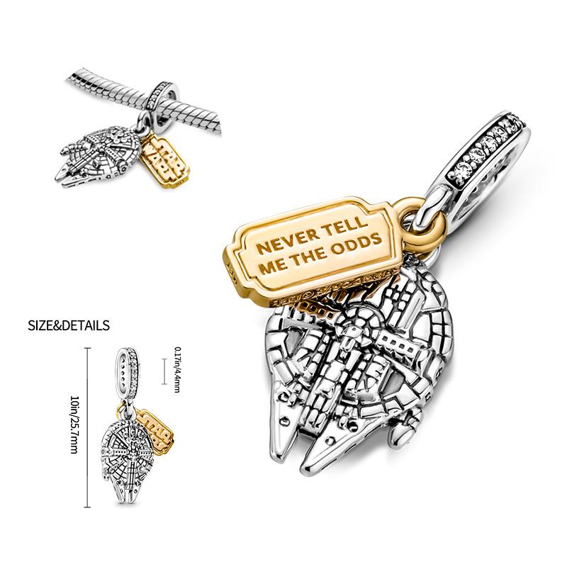 925 Silver Planet Conflict Series Charms Pendants Fit For Necklace Original Bracelet DIY Birthday Festival Women's Gifts