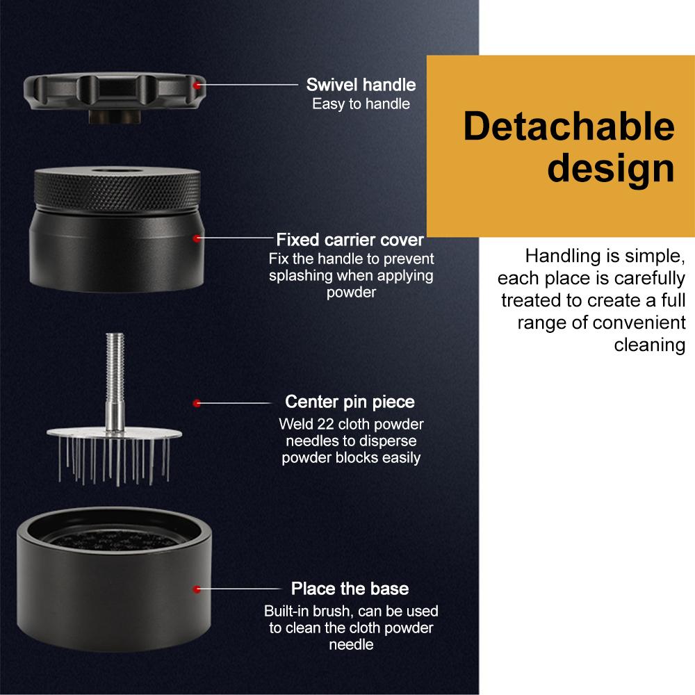 51mm Einstellbare WDT Werkzeug 22 Nadeln Kaffee Distributor Leveler Werkzeug Getriebe Spinning Espresso Nadel