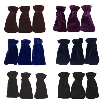 3Pcs Piano Sustain Pedal Cover Pleuche Piano Pedal Protective Cover Case Anti-slip Piano Accessories Pedal Dust Covers