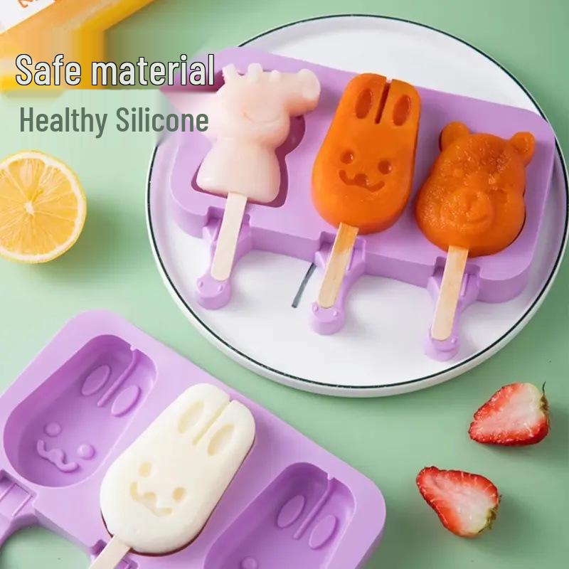 **Food-Grade Silicone Ice Pop Molds for Homemade Popsicles**