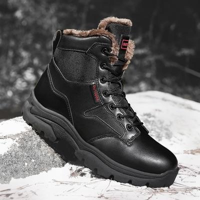Mode Winterstiefel Herren High-Top Wasserdichte Stiefeletten Herren Dick Plus Warm Große Größe Schnee Wanderschuhe Outdoor Baumwollschuhe Sneaker