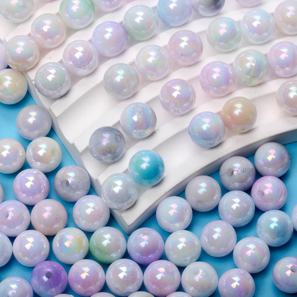 High Quality Fashion Two-color 200pcs 8/10mm DIY Earrings Bracelet Handmade Accessories Necklace AB Color Jewelry Beaded Material Round Beads