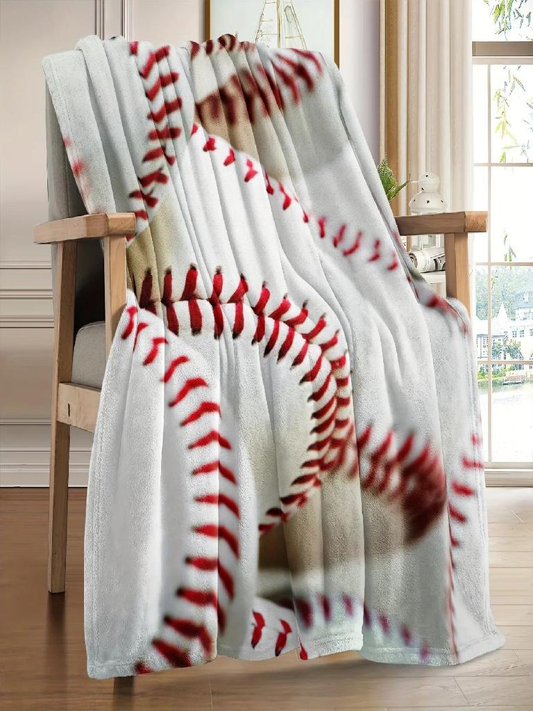 Baseball Throw Blanket Soft Cozy Warm Blanket for Couch Bed Sofa Office Camping Home Textile
