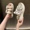 Fashion Female Shoes Slippers Casual Platform Slides 2025 Luxury Flat Summer Soft Floral Leisure Slippers Women Summer Female Shoes Slid