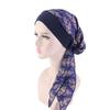 New fashion printed flowers women inner hijabs caps muslim head scarf turban bonnet ready to wear ladies wrap under hijab cap