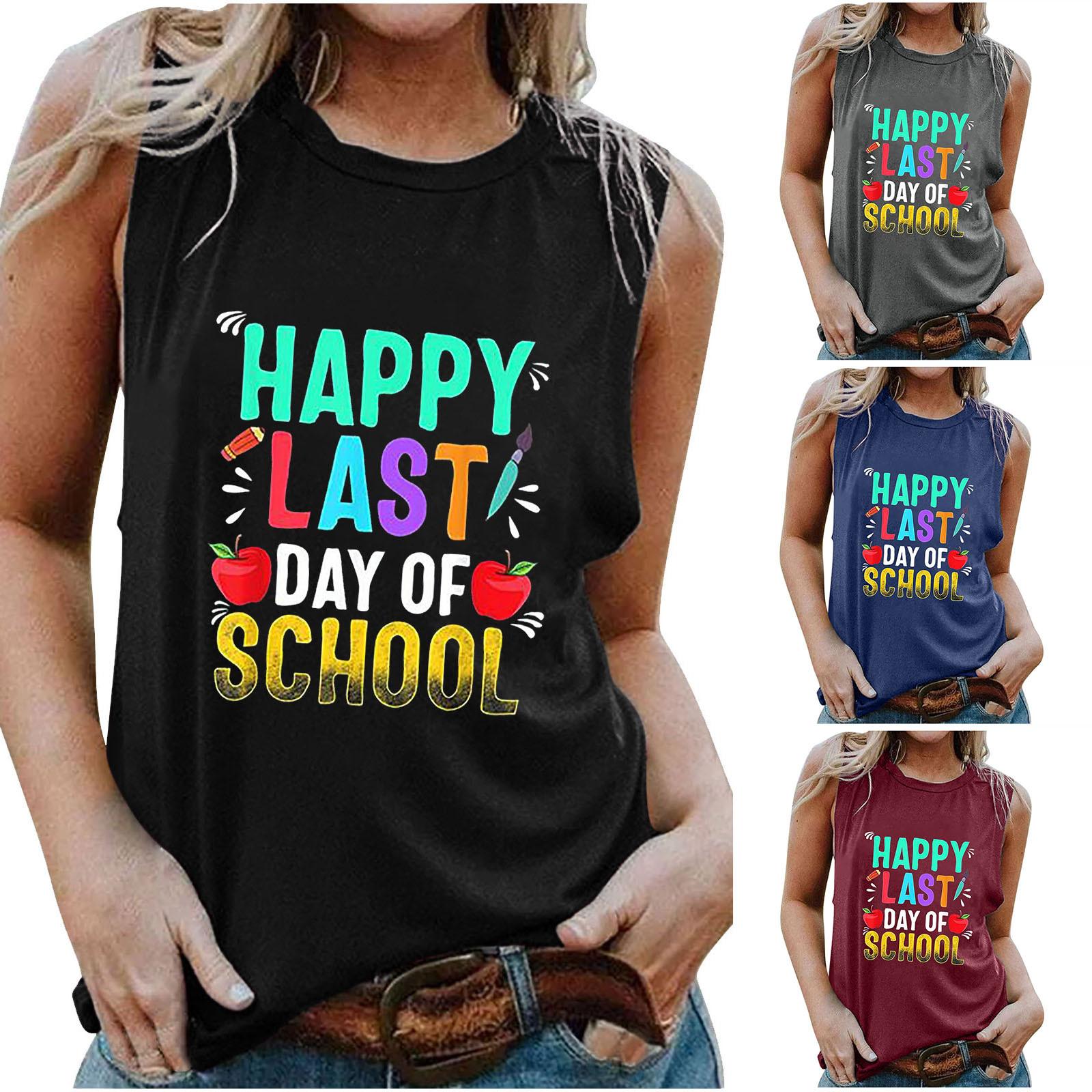 

Женский летний выпускной жилет с принтом, повседневные свободные топы, жилет без рукавов, спортивный пуловер