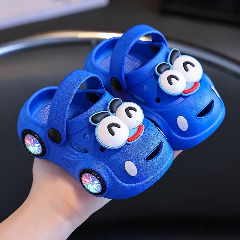 Cute Design Summer Slippers Soft Sole Cartoon Slippers Boys Girls Children s Slippers  Pool Wear L синий