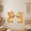 Bear Design Window Sticker, Self-Adhesive Waterproof Wall Decal for Living Room Bedroom Entrance Hall Home Decor