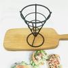 BHBL 6 Pcs Wire Metal Food Racks Cone Fried Basket Serving Chips Stand Display Stands Chicken Holder