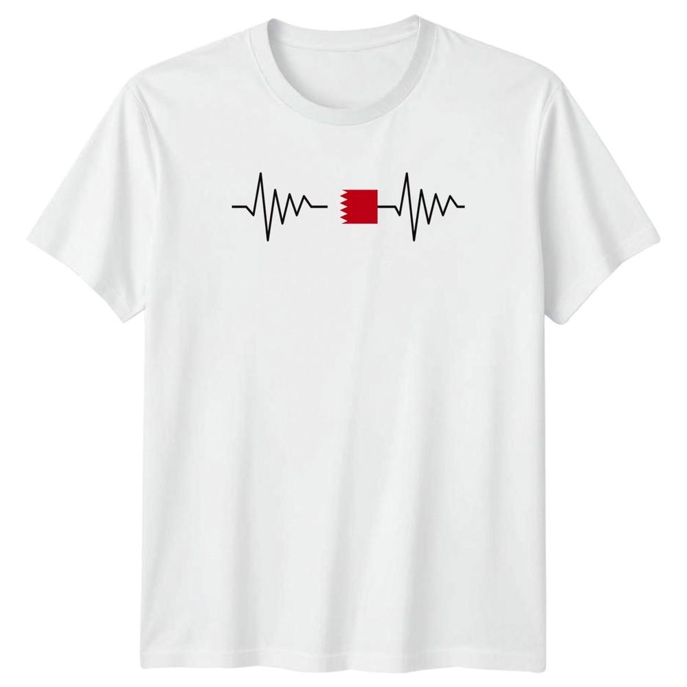 Bahrain Flag Heartbeat TShirt Bahrain Heritage Patriotism Gift For Him And Her S