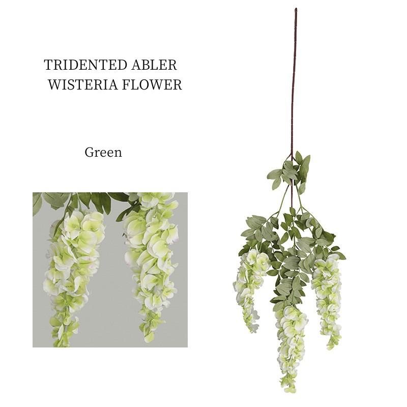 Wisteria Flower Wall Hang, Floral String Plants, Rattan Wedding Backdrop Arrangement, Home Ceiling Decor Vine, 3 Branches