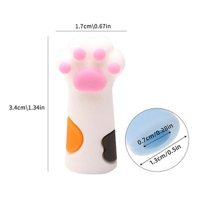 6/12 Adet Kedi Pençesi Örgü İğnesi Durdurucuları Çok Renkli Pati Silikon Uç İğne Kılıfları Örgü C I7W0