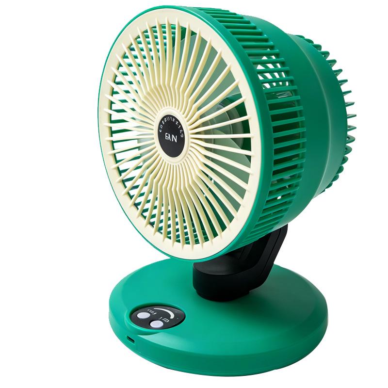 

USB Charging Silent Oscillating Desktop Fan for Home, Office, and Dormitory 18.7*18.1*25.9 cm зелёный
