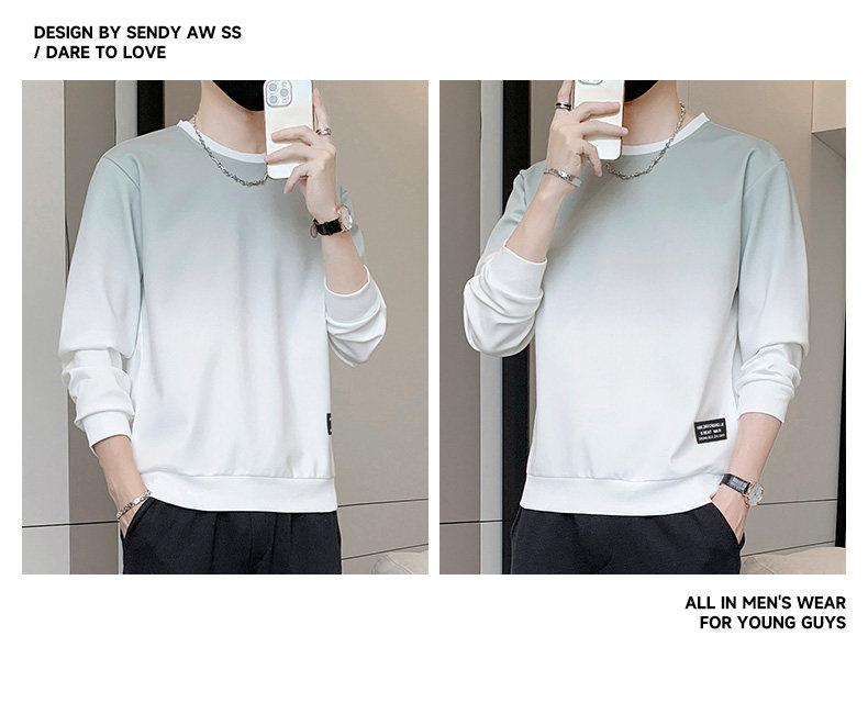 Hanorac cu glugă bărbătesc Woodpecker - Gradient, Ușor, pentru Primăvară/Toamnă, Gât rotund, Mânecă lungă