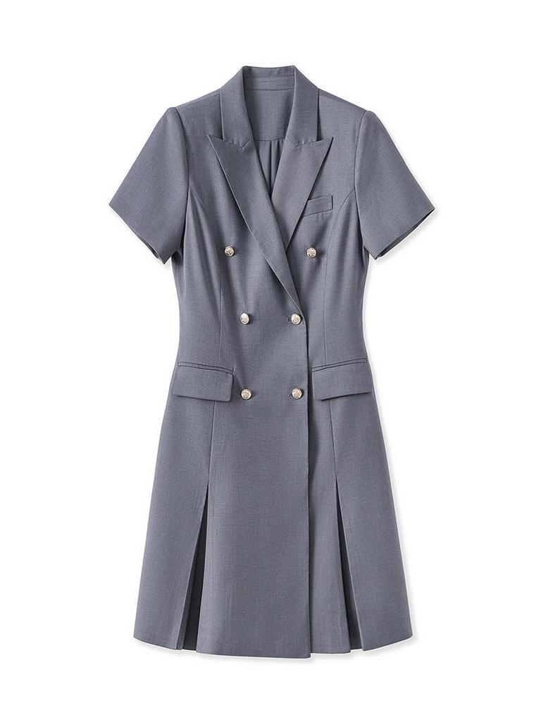 Shenzhen Nanyou Women's Double-Breasted Short Professional OL Suit Dress