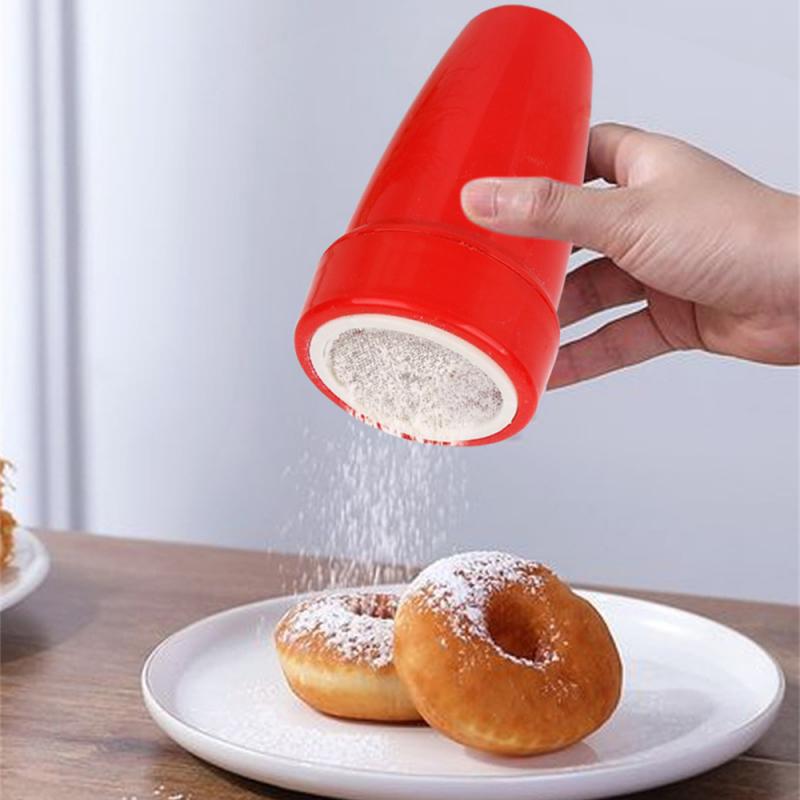 Rotierender Mehlsiebbecher Handgehaltener halbautomatischer Mehlmischer Haushaltsbackwerkzeuge Kunststoff-Mehlsieb Küchenhelfer