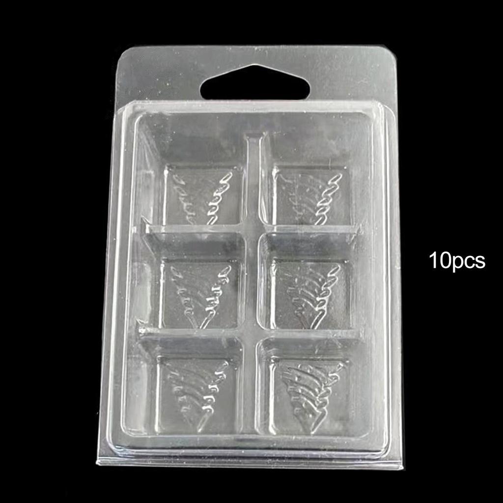 Transparent Candle Melt Moulds Easy Cleaning Empty Cube Tray for Wickless Candles Making Tools for Christmas Party