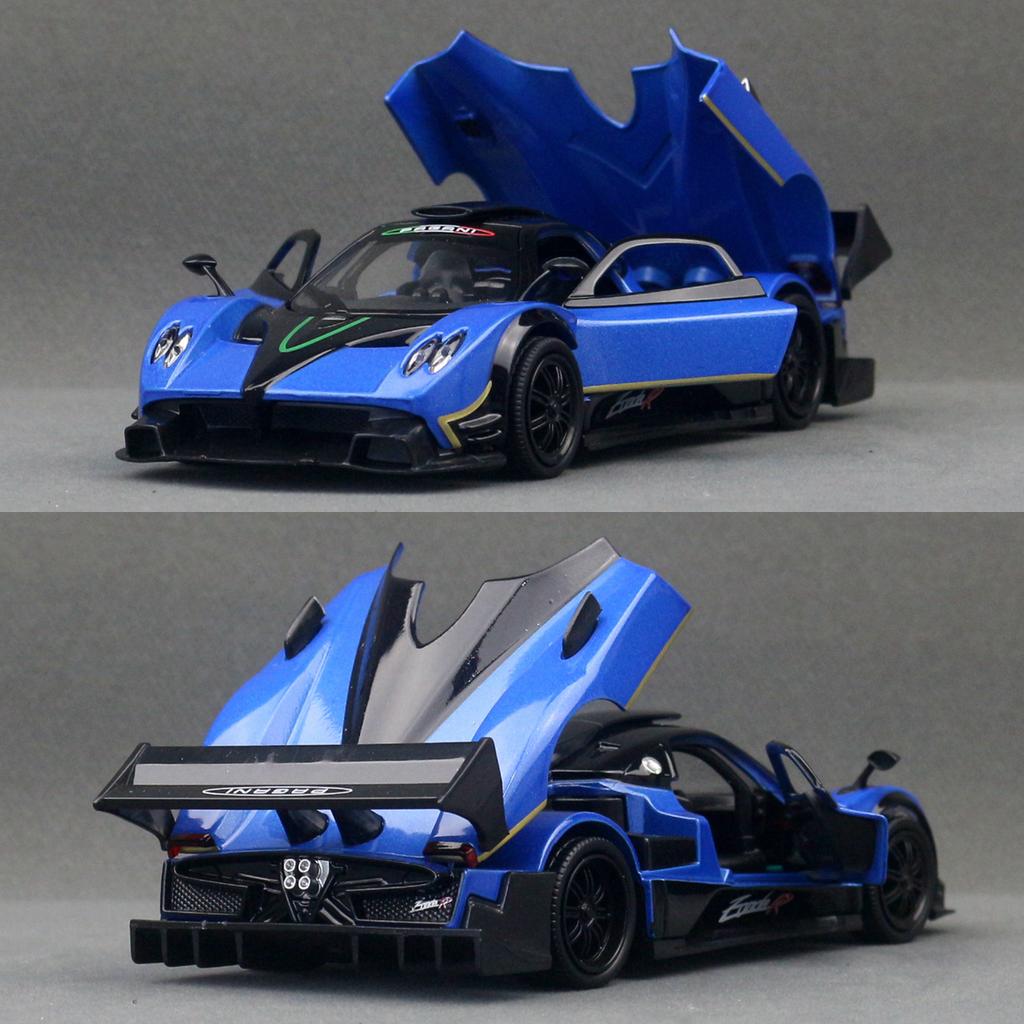 1/32 Pagani Zonda R Spielzeugauto Modell RMZ CiTY Druckguss Metall Miniatur Supersport Sound & Licht Kollektion Pull Back Geschenk Für Jungen