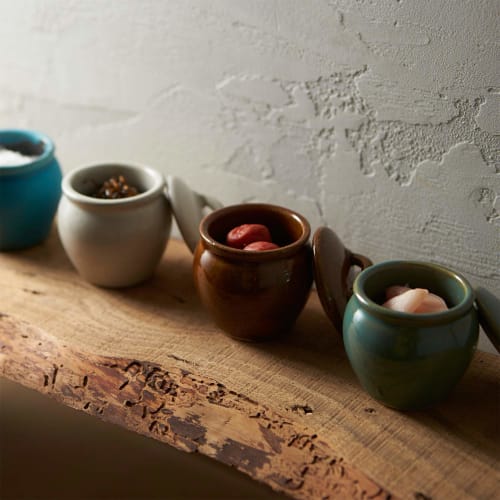 Rikizo Jyobi Round Jar, Small, White, Diameter 6.5cm x Height 9cm, Capacity 120ml, Made in Japan, R-922699