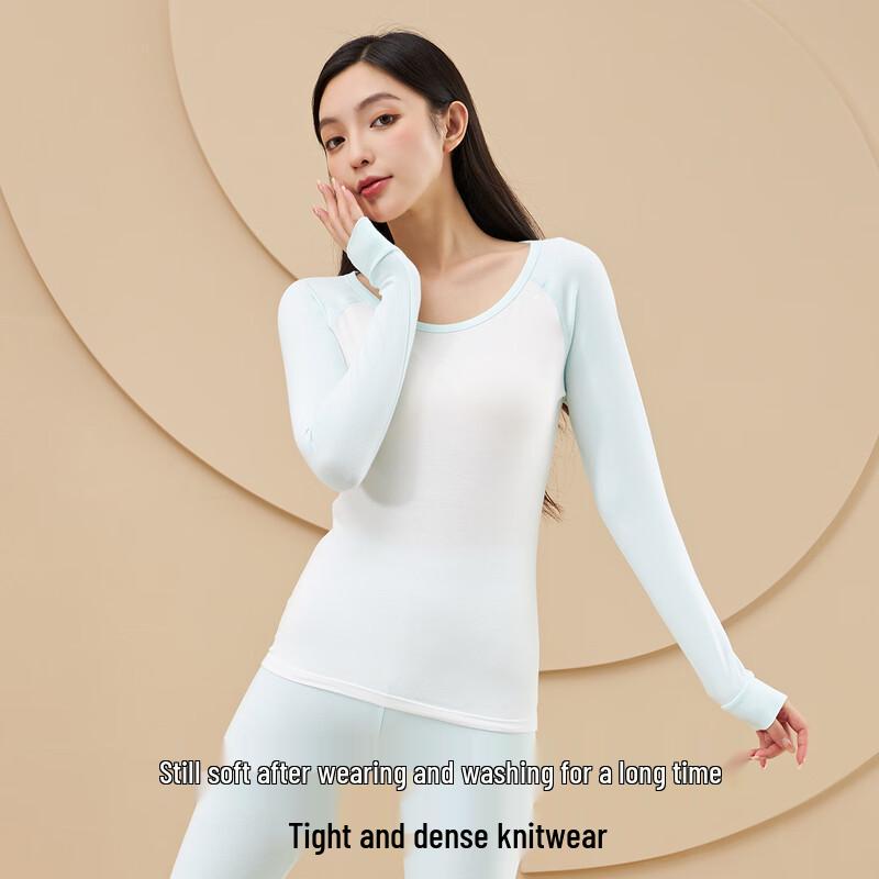 LangSha Teen Girls' Pure Cotton Thermal Underwear Set