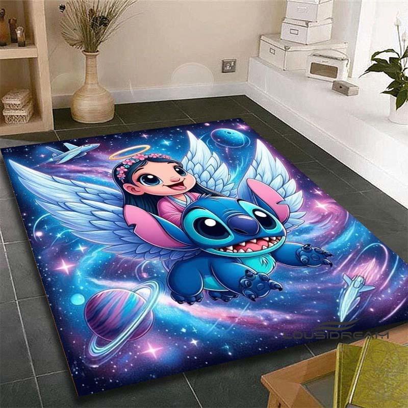 

3D cartoon sci-fi movie (Stitch) rug, suitable for living rooms, children s rooms, bedrooms, sofas, doormats, and other home déc 60x90cm