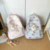 Schoolbag Korean ins Printed Bear Backpack Niche Design Leisure Travel Backpack Large Capacity Junior High School Student School Bag Female