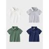 Summer Kids Pure Color Short-Sleeved Polo Shirt Boy Casual Lapel Half Sleeve Tops Baby Boy Cotton Leisure Casual Clothes