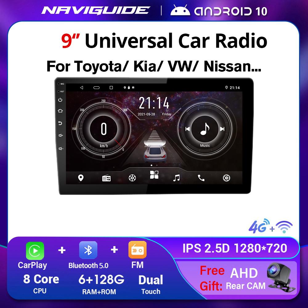 2Din 9/10 Inch Android System Universal Car Radio For Toyota Honda VW Nissan Kia Hyundai Carplay GPS BT Multimedia Player NO DVD