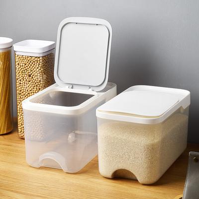 5KG Thicken Household Kitchen Plastic Rice Bucket Insect-Proof Moisture-Proof Grain Food Flour Sealed Storage Box Jar Container