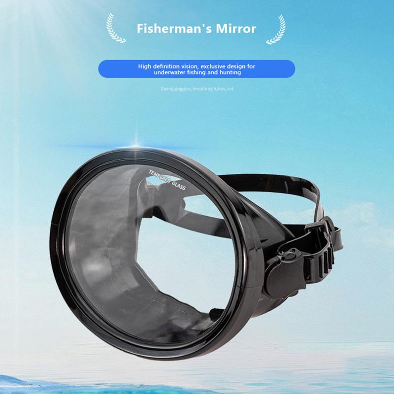 Oval Şnorkel Dalış Maskesi Zıpkınla Balık Avlama Maskesi Panoramik Geniş Görüşlü Tüplü Gözlükler Temperli Cam Lensli Dalış Gözlükleri Yetişkinler İçin