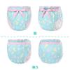 LittleForBig Adult Silky Diaper Cover Print with Lace and Adjustable Size L [Amusement Park] All-over Bow, Waist, 3-Layer Breathable, Waterproof,