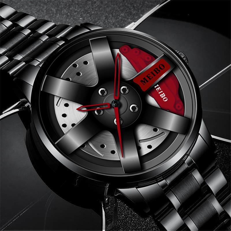 New Arrival Fashion Watches Alloy Watch Band Black Round Stainless Steel Quartz Wrist Watch for Male Wristwatch