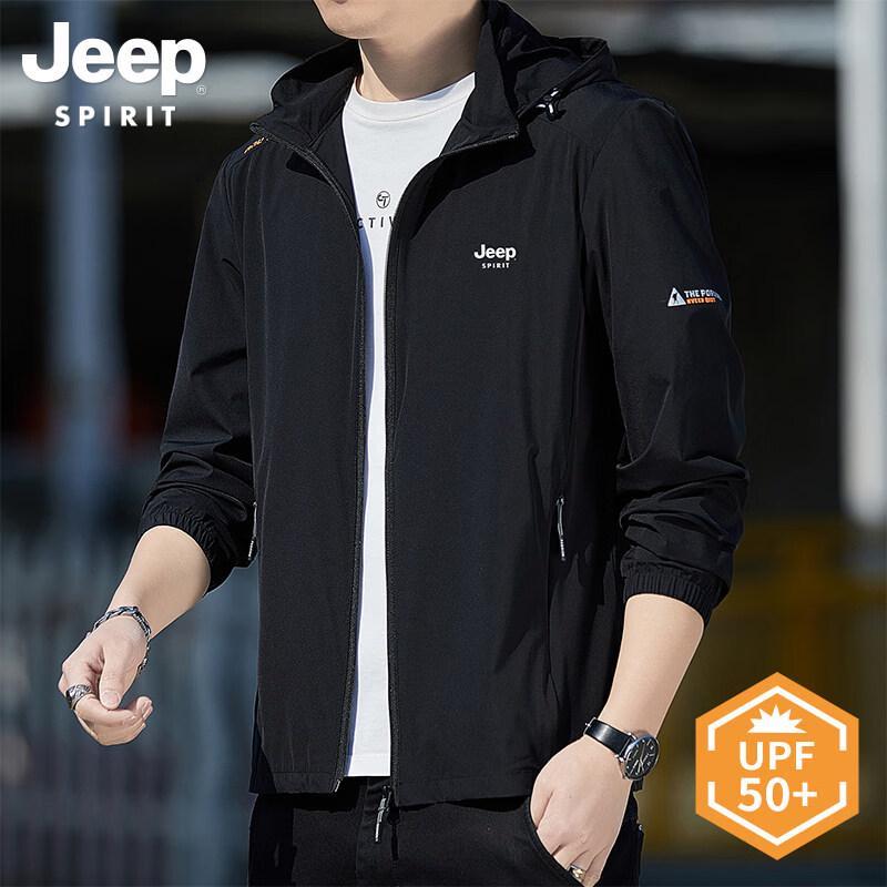 JEEP SPIRIT Men's Ice Silk UV Protection Outdoor Sun Jacket