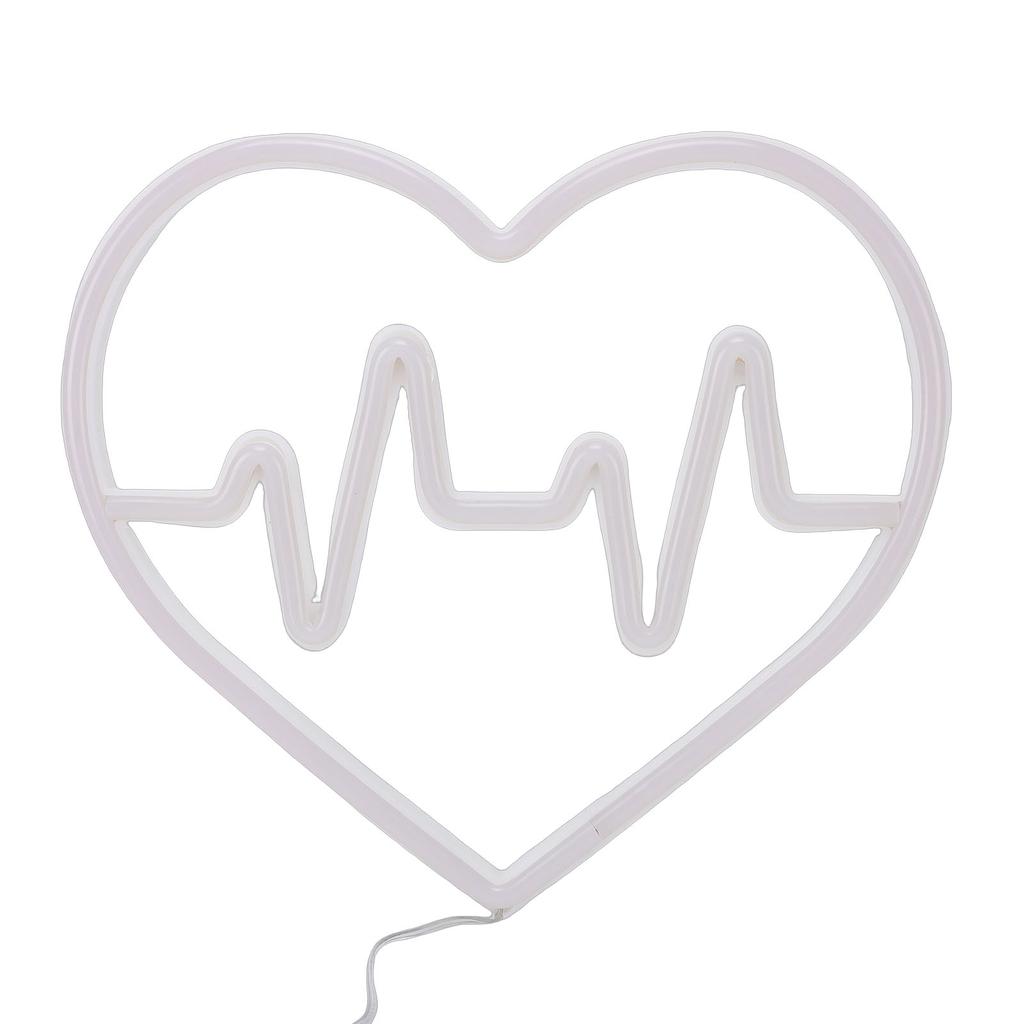 Heart Shaped LED Neon Sign Romantic Neon Light USB Battery Powered for Bedroom Wedding Proposal Party Decoration Pink