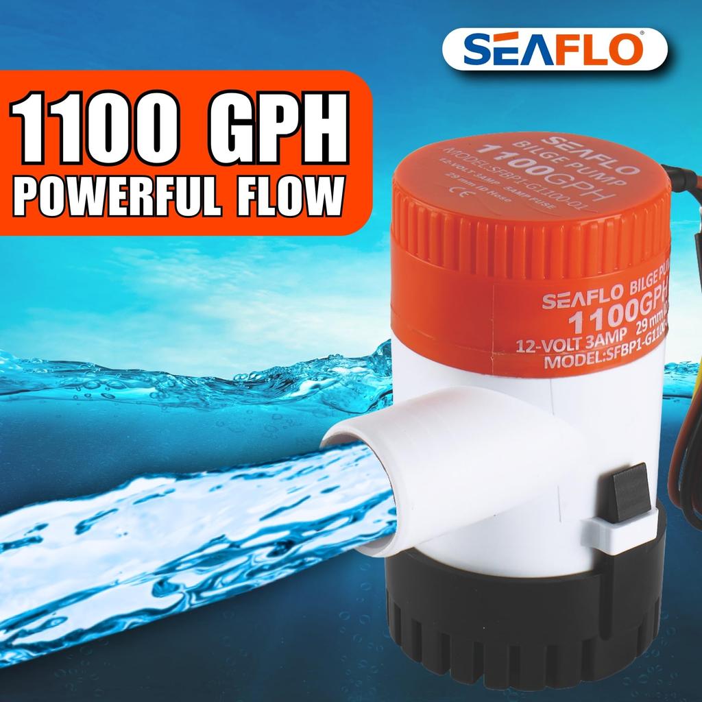 SEAFLO 01 Series 1100 GPH Bilge Pump - , 1-1/8" Outlet, Marine Submersible Pump