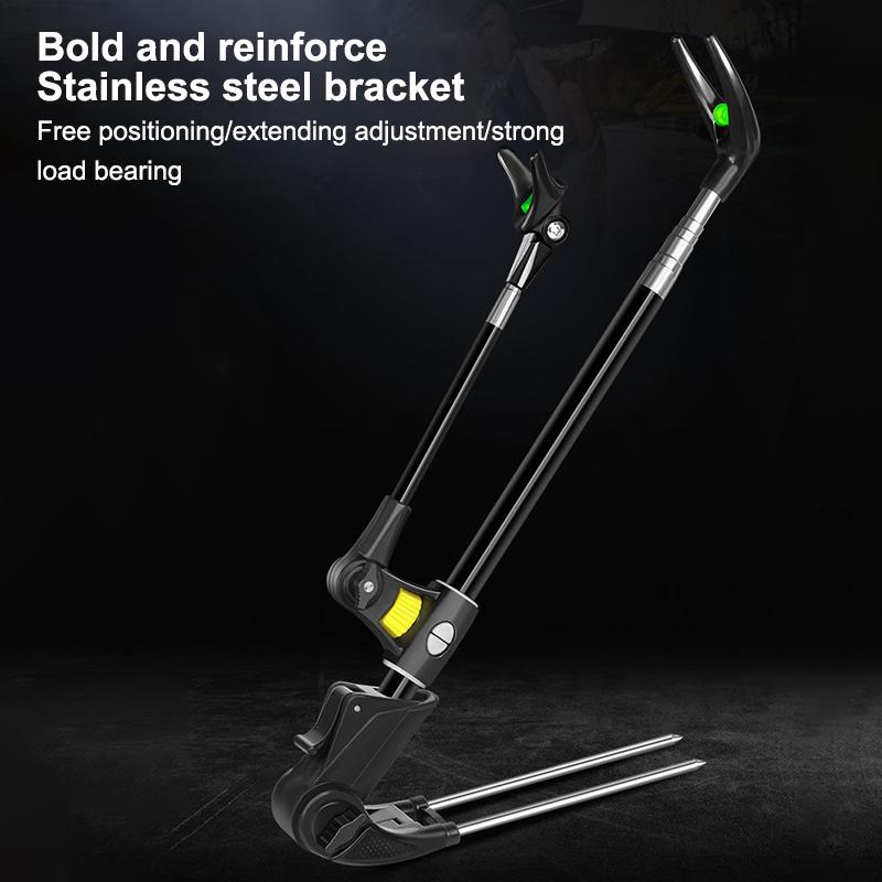 Fishing Rod Rack Stainless Steel Turret Bracket Fishing Rod Support Stand Angler Rod Holder Rod With Ground Insert