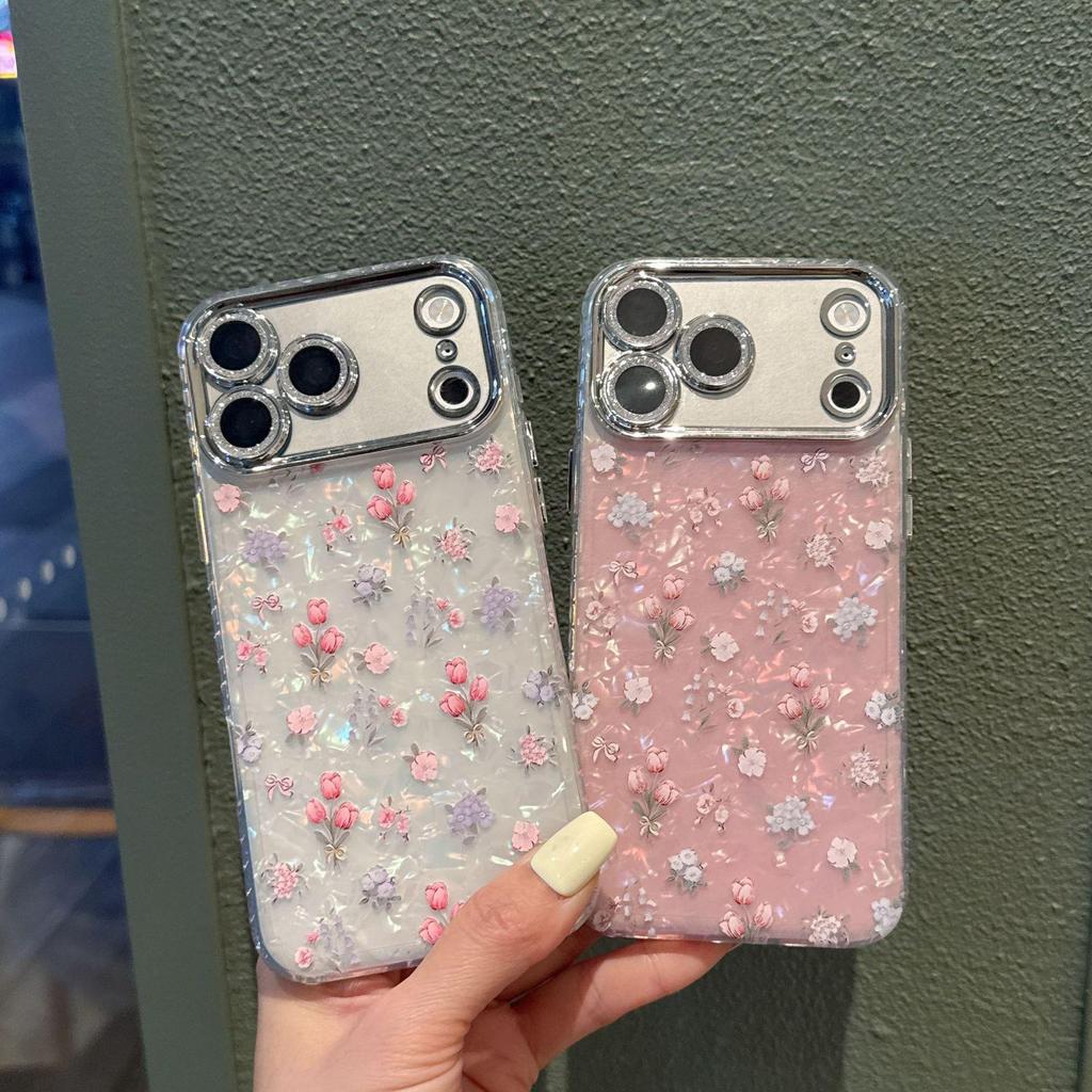 Porous Shell Pattern iPhone 17 Pro Max Case - Tulip Design for Apple 16/15/11 IP12