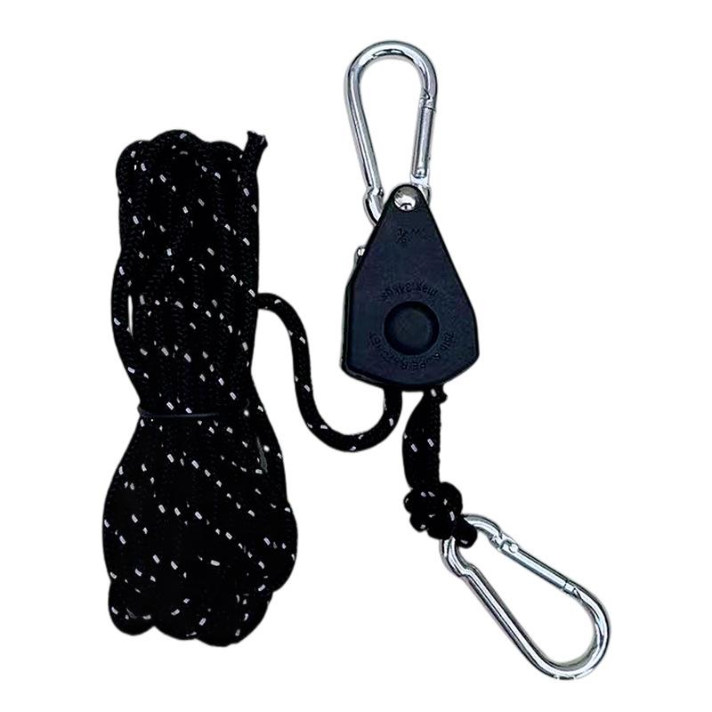 4mm tenda da campeggio corda riflettente tirante fissaggio corda del vento fibbia puleggia cricchetto tendalino gancio per corda