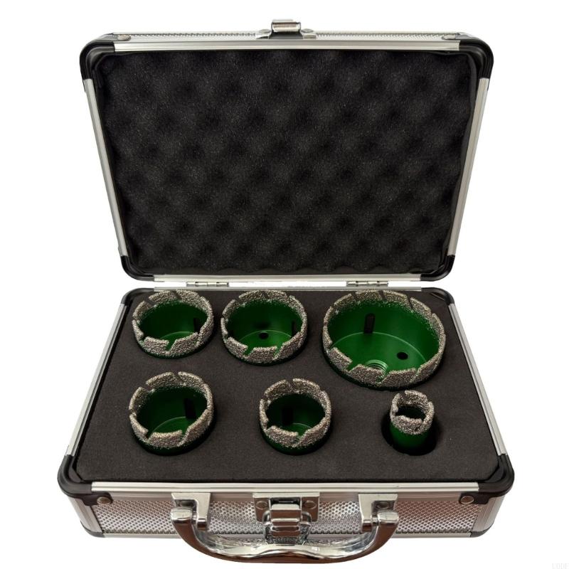   High Efficiency Threaded Teeth Brazed Hole Cutter For Tile Marble Glass 6-50mm