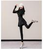 Women's Autumn/Winter 2025 Casual Tennis & Badminton Set with Long Sleeve Top, Yoga Skirt, and Pants.