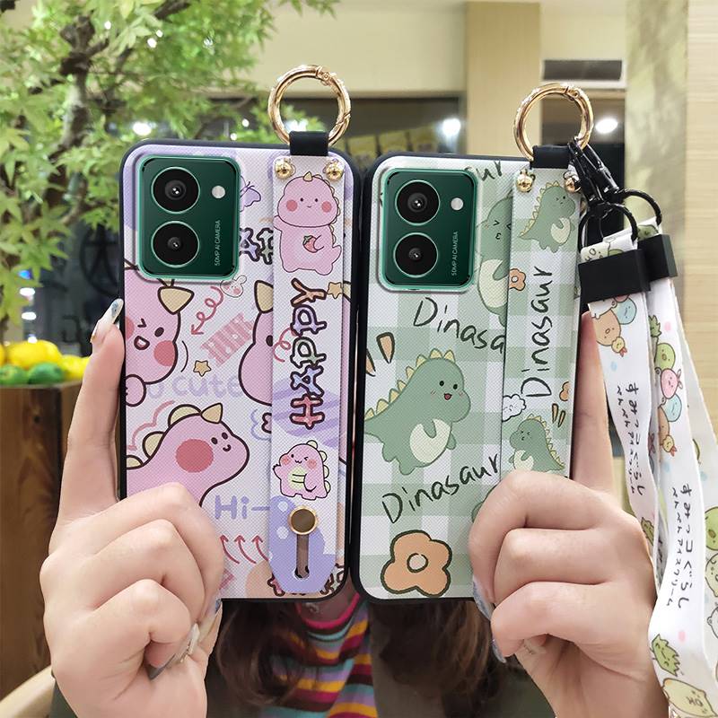 Cartoon Wristband Phone Case For Nokia HMD Pulse/Pulse+/Pulse Pro Shockproof Anti-knock Wrist Strap Fashion Design Ring