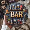 Metal Wall Art Vintage Bar Sign Aluminum Retro Decor Wine Cocktail Illustrations Home